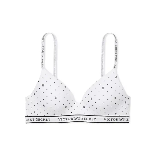 Victoria's Secret The T-shirt Lightly Lined Wireless Bra / Print Bra Women's White