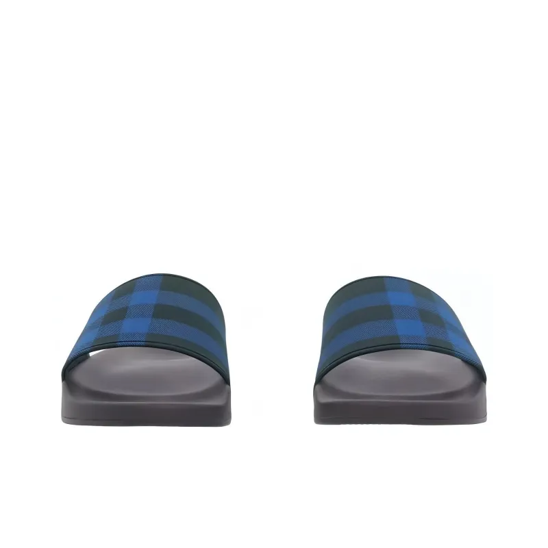 Burberry Slide Slippers Men's Blue Black-2