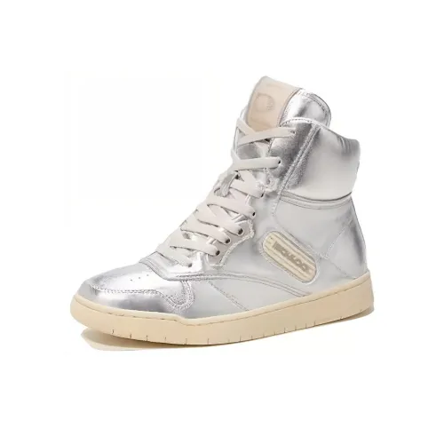 COACH C202 High-Top Skateboard Shoes Men's Silver