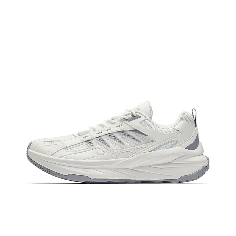 Anta Running Collection Anti Slip Wear Resistant Low Top Casual Running Shoes Women's Papyrus White Mist Gray-0