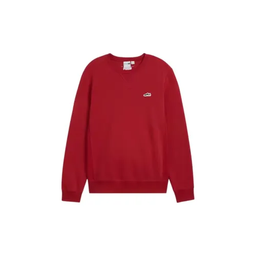 PUMA Crew Neck Sweatshirts Men Red