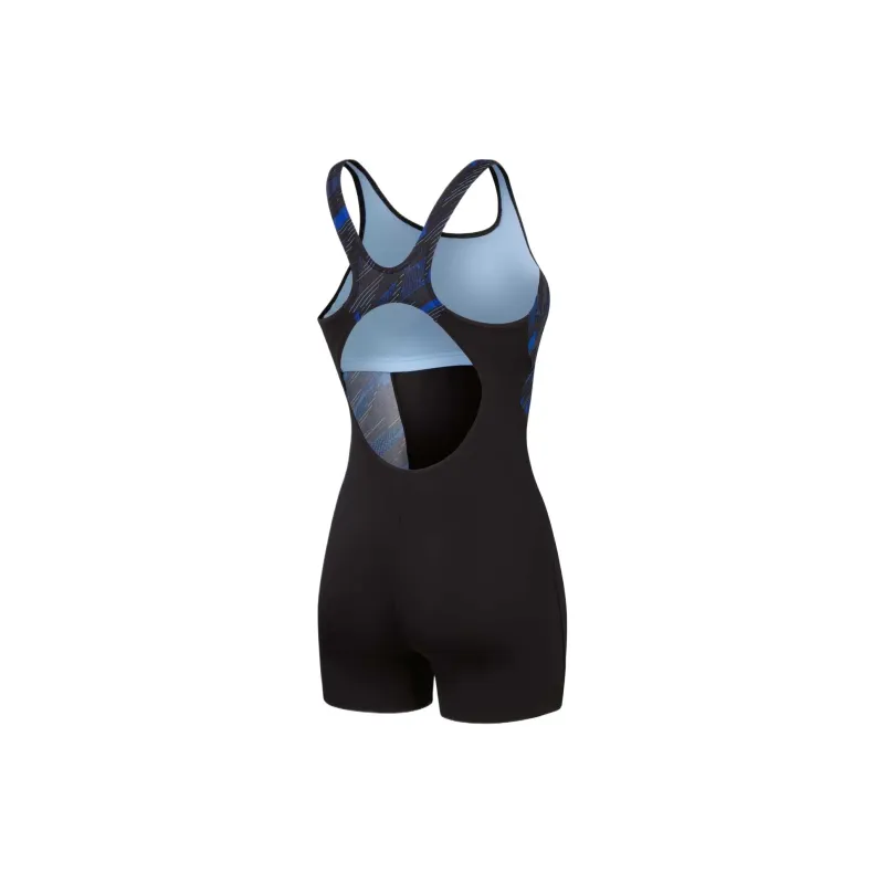Speedo Women's HyperBoom Legsuit One-piece Swimsuit Women's Black-1
