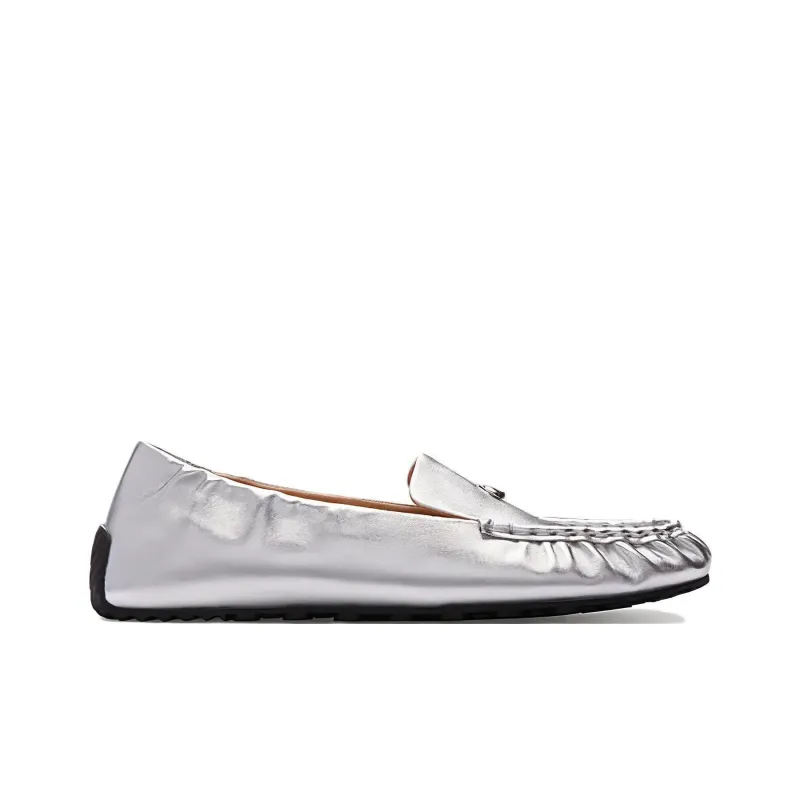 COACH Ronnie Metallic Leather Loafers-1