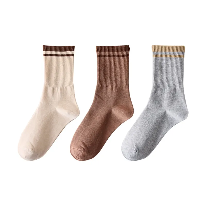 PLANDOO Mid Calf Socks Unisex 3 Pack-4