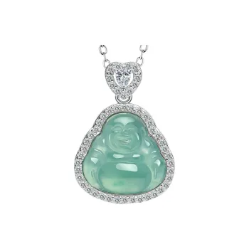 With The Heart Of The Jade Glutinous Jade Jadeite Necklaces Women's