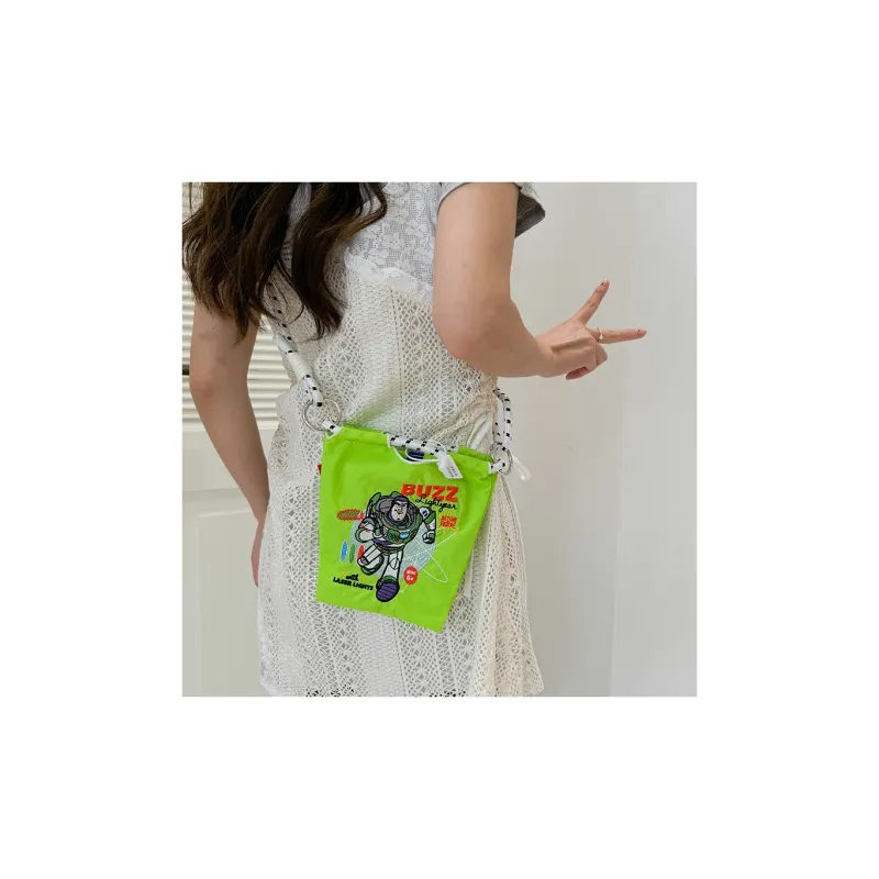 Disney Toy Story Series Water-Resistant Nylon Tote Bag Shoulder Bag Women's Neon Green-6
