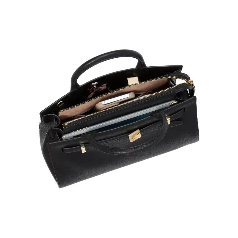 Kate Spade Pebbled Leather Shoulder Bag, Crossbody Bag, Handbag Medium Size Women's Black-4