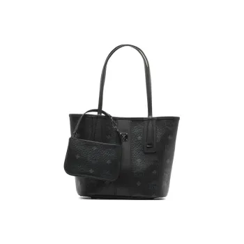 MCM Liz Visetos Coated Canvas With Leather Combo Bag Tote Bag Shopping Bag Shoulder Bag Handbag Mini Women's Black