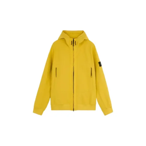 STONE ISLAND Jackets Unisex Mustard Yellow