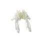 White Floral Beads Claw Clip