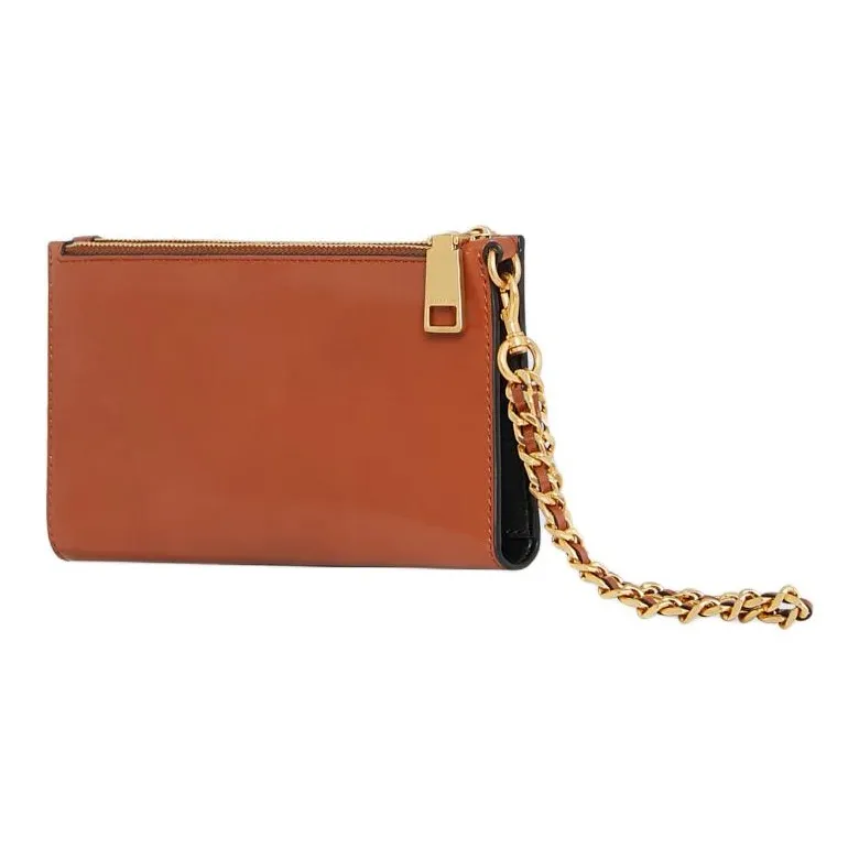 REBECCA MINKOFF Genuine Leather Patchwork With PU Wallet Women's Brown-1