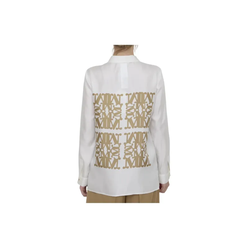 MaxMara Logo Printed Long-Sleeved Shirt-1
