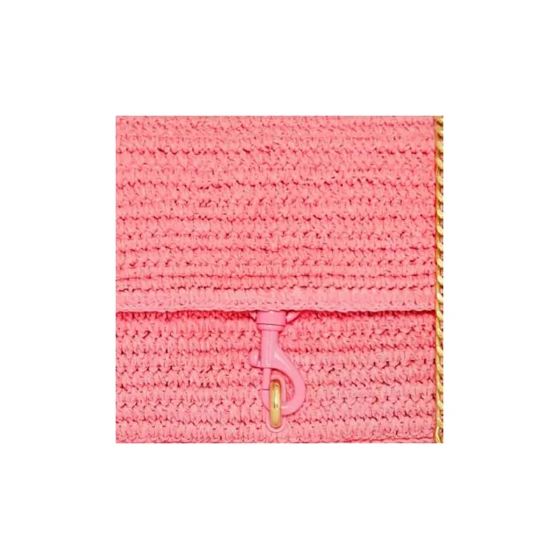 REBECCA MINKOFF Edie Straw Woven Straw Bag Shoulder Bag Crossbody Bag Medium Size Women's Rose Shavings-3