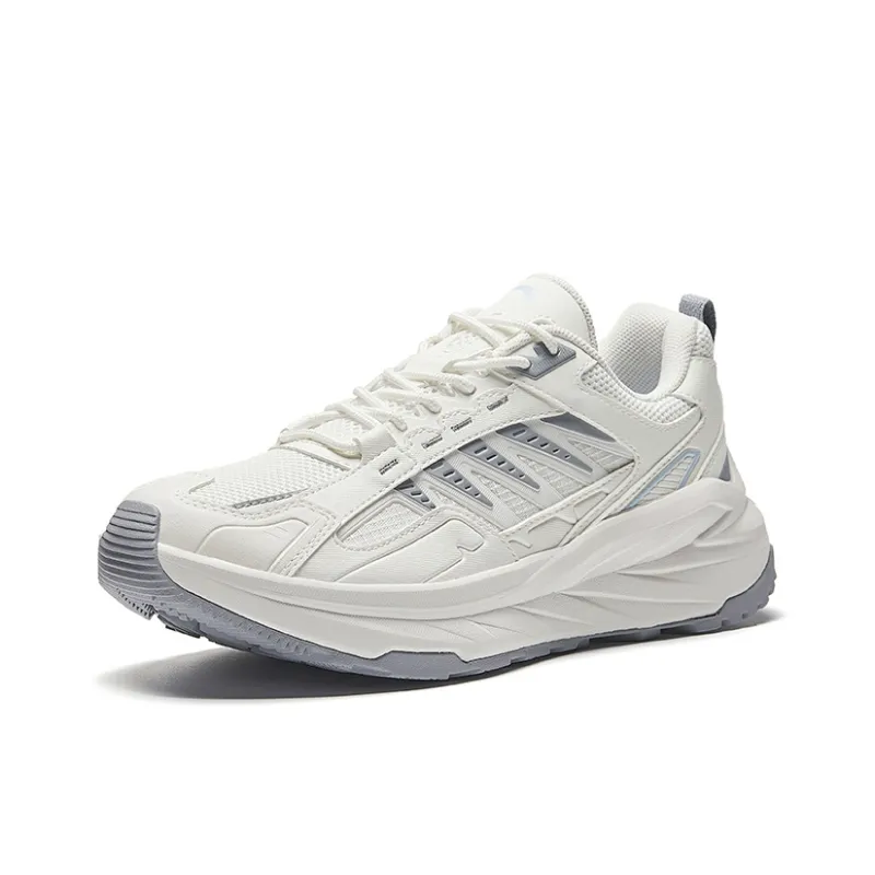 Anta Running Collection Anti Slip Wear Resistant Low Top Casual Running Shoes Women's Papyrus White Mist Gray-1