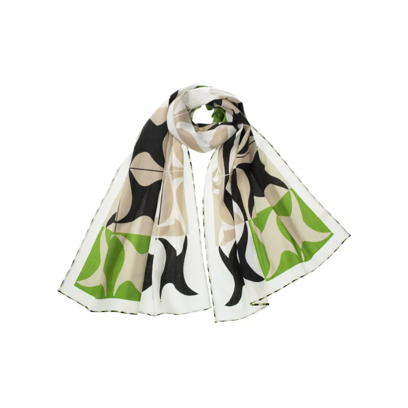 NAME.S 100% Sheep Wool Knit Scarves Women's Multicolor Workplace Gift For Elders Box Shopping Bag-1