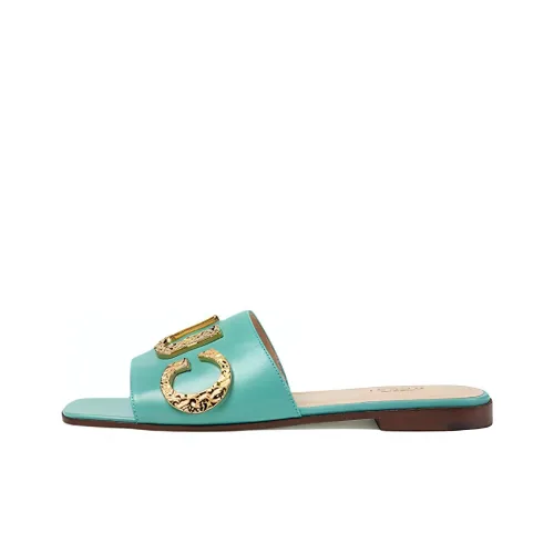 GUCCI Slide Slippers Women's Cyan