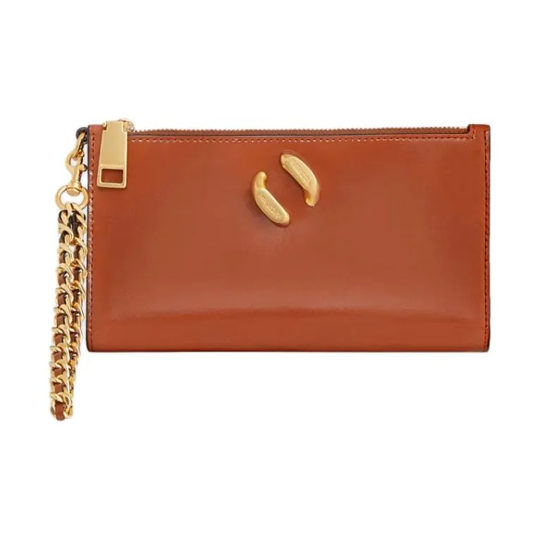 REBECCA MINKOFF Genuine Leather Patchwork With PU Wallet Women's Brown-0