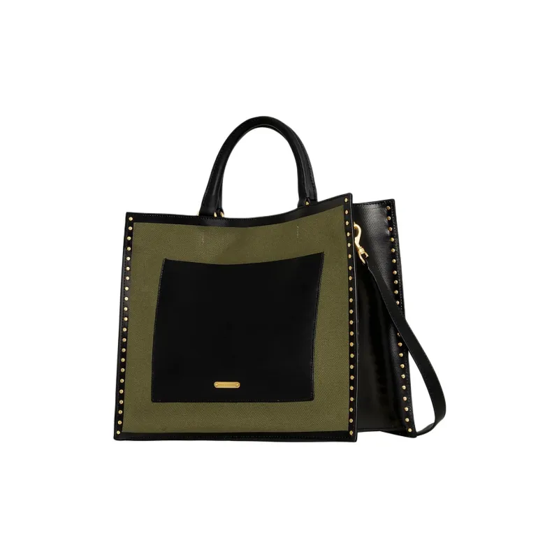 REBECCA MINKOFF Cotton Tote Bag Shopping Bag Handbag Women's Green-1