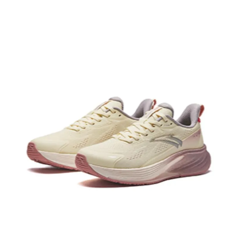 Anta Wear-Resistant Slip-Resistant Low-Top Sprint Running Shoes Women's Yellow Pink-1