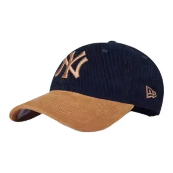 New Era Corduroy Baseball Caps Unisex Navy Blue/Light Brown