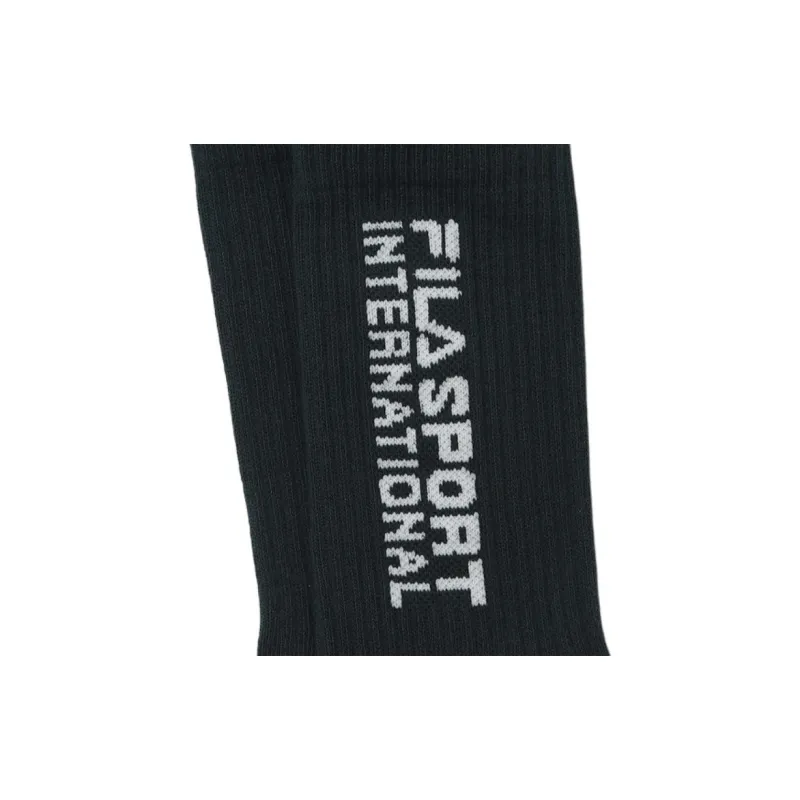 FILA Mid Calf Socks Unisex 1 Pack Black-1