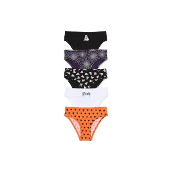 Victoria's Secret PINK 5-PACK COTTON BOYSHORT PANTIES / Halloween Pack Underpants Women's 5 Pack Multicolor