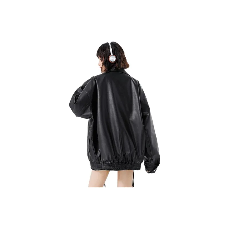 FOR FEAR THAT Leather Jacket Unisex-0