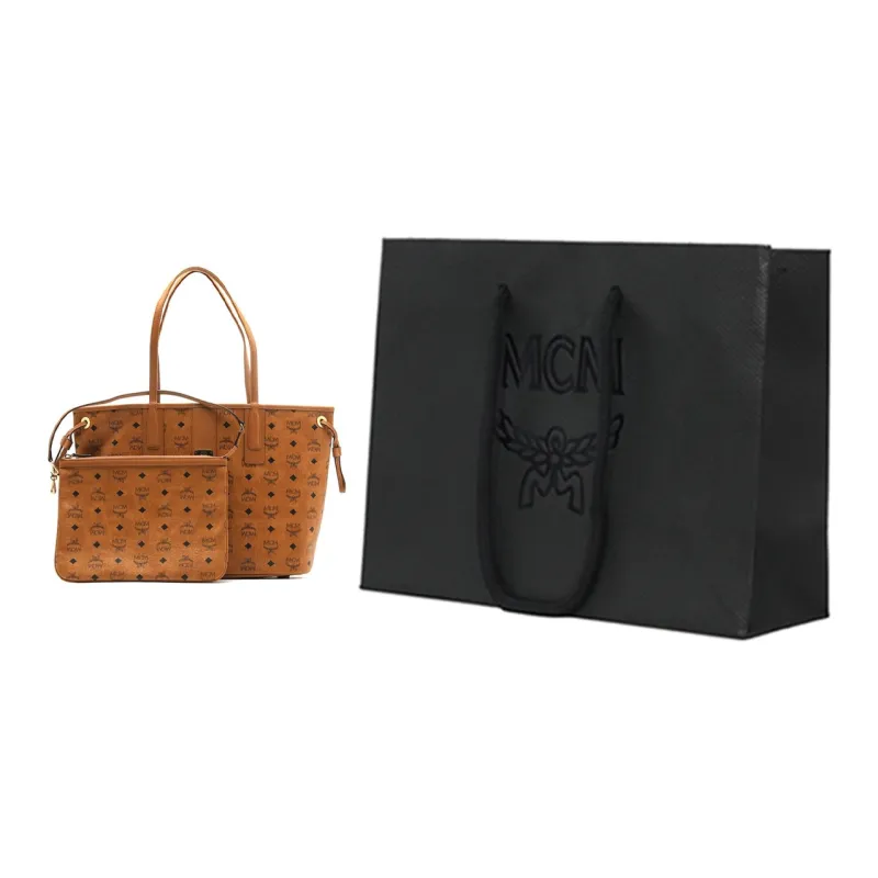 MCM Reversible Liz Shopper Medium Visetos Cognac-8
