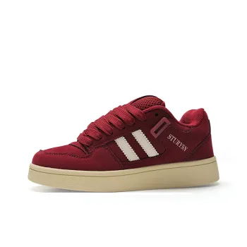 STUR YSN Wear-resistant And Lightweight Low-Top Skateboard Shoes Unisex Matte Burgundy