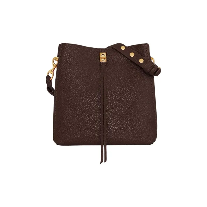 REBECCA MINKOFF Genuine Leather Shoulder Bag Crossbody Bag Women's Dark Brown-0