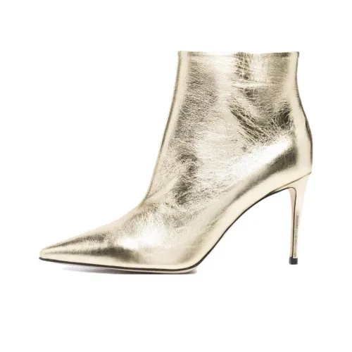 SCAROSSO X Brian Atwood Anya Metallic-effect Ankle Boots