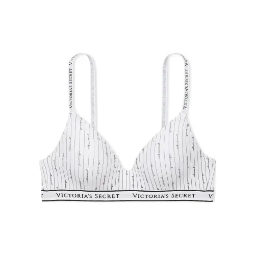 Victoria's Secret The T-shirt Lightly Lined Wireless Bra / Stripe Bra Women's White