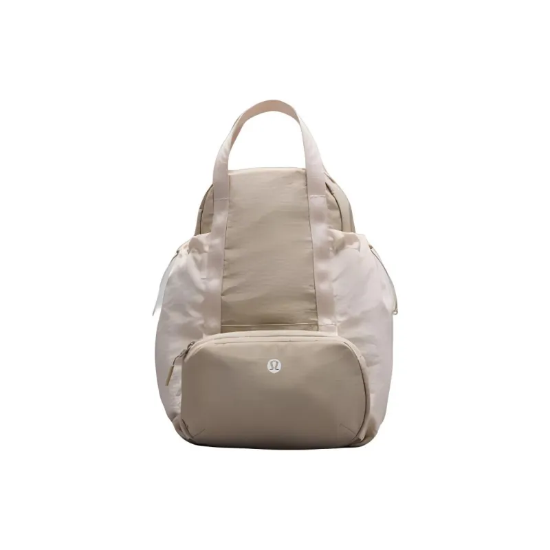 Lululemon Nylon Portable One Shoulder Crossbody Fanny Pack Backpacks Unisex Natural Hemp & Albumin-0