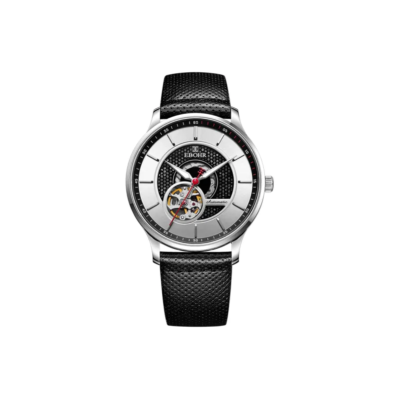 EBOHR Mechanical Movement Watch Men Silver Dial-0