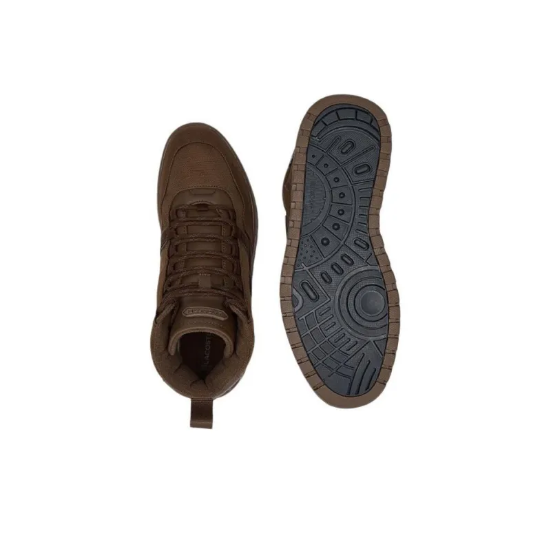 LACOSTE High Top Casual Shoes Men Brown-4
