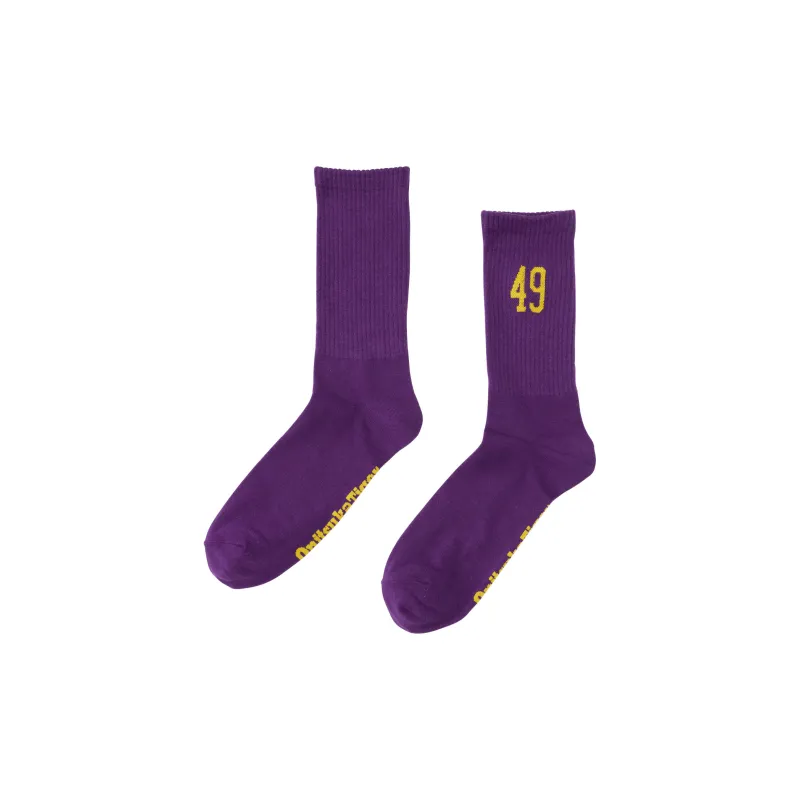 Onitsuka Tiger MIDDLE SOCKS Mid Calf Socks Unisex 1 Pack Purple-1