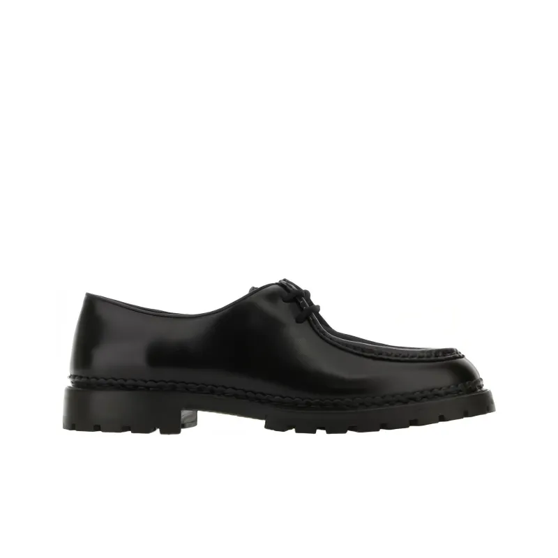 SAINT LAURENT Almond Toe Lace Up Shoes-1