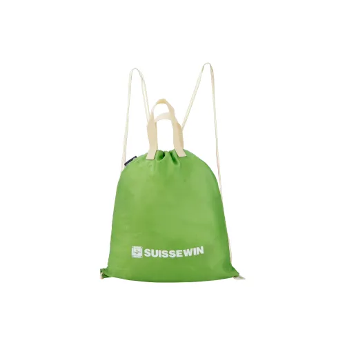 SUISSEWIN Polyester Backpack Unisex Green/Rose Red
