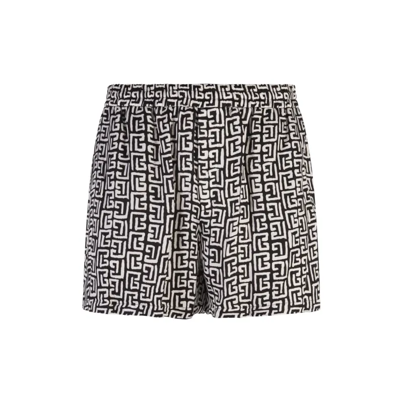 BALMAIN Monogram Printed Shorts-1