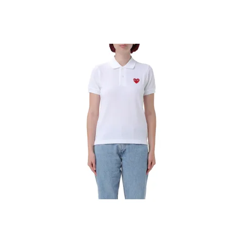 CDG Play Polo Shirts Women's White