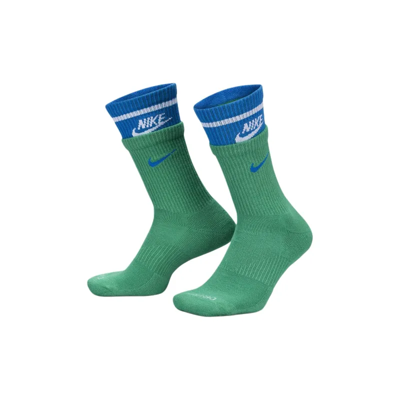 Nike Mid Calf Socks Unisex 1 Pack Stadium Green, Laser Orange, White-3