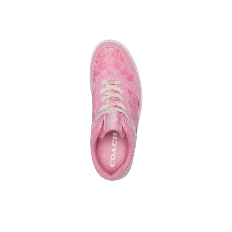 COACH C201 Low Top Skateboard Shoes Women's Pink-3