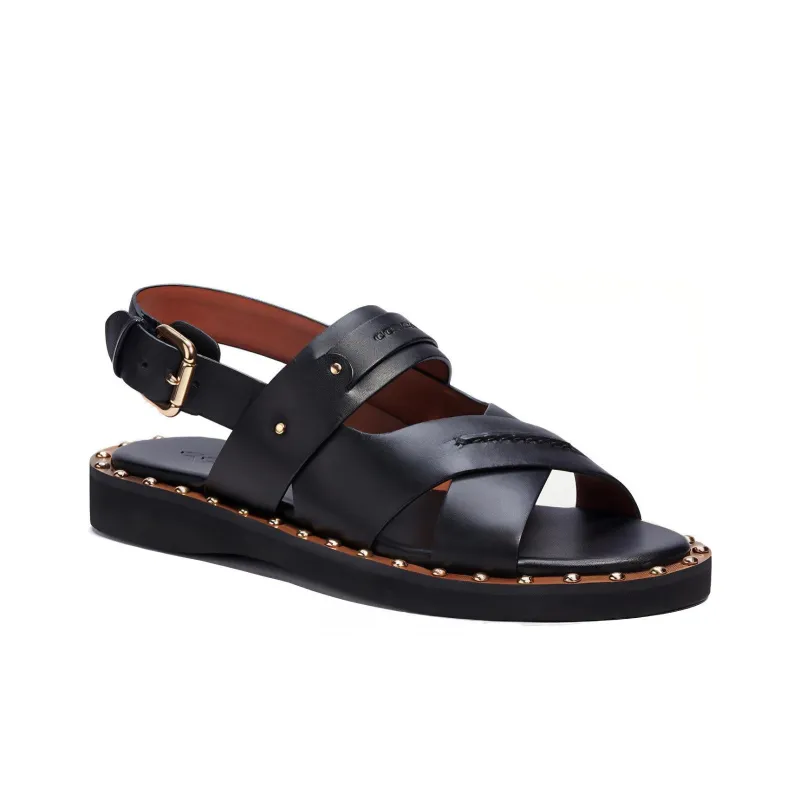 COACH Gemma Beach Sandals Women's Black-2