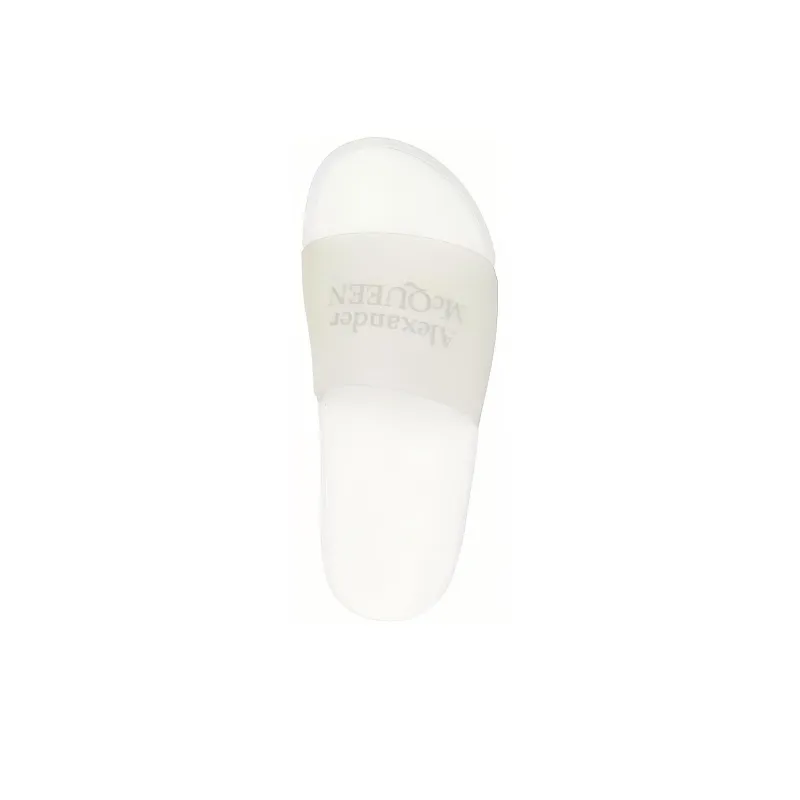 Alexander McQueen Logo Embossed Slip On Slides Women's-4