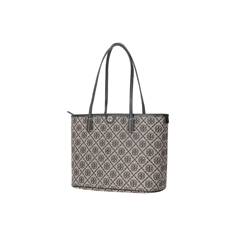 TORY BURCH T Monogram Zip Tote Navy-3