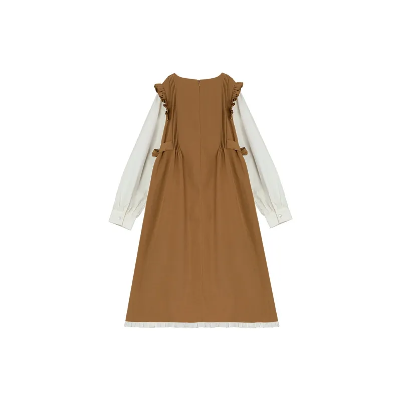 B.Duck Long Sleeved Dresses Women's Coffee-1