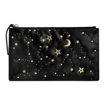 REBECCA MINKOFF Leather Clutch Large Size Women's Black
