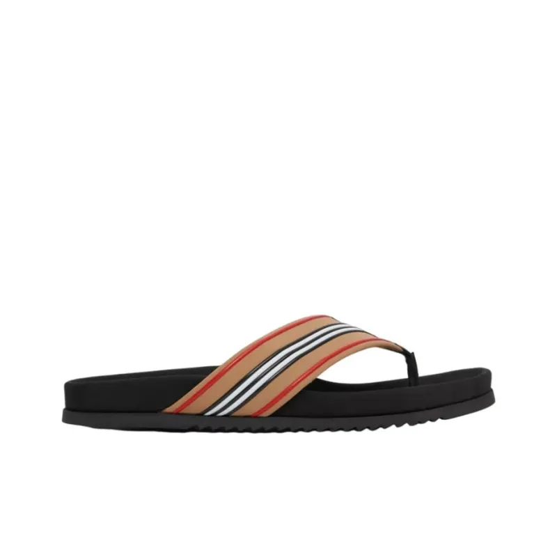 Burberry Slip Resistant Flip Flops Men's Beige-1