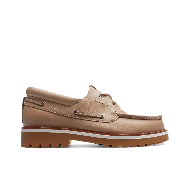 COACH Boat Shoes Men Taupe-1