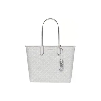 MICHAEL KORS Artificial Leather Tote Bag Shopping Bag Shoulder Bag Handbag Large Size Women's White
